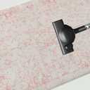 Washable Area Rug for Living Room - Stain Resistant Urtla Thin Rugs with Non Slip Rubber Backing - Indoor Floor Carpet for Dining Room Home Office Dorm (Pink/White, 2x3 Feet)