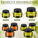 6 Pcs 0.5/1/ 2 oz Glass Jar with Lids Travel Size Containers for Toiletries Round Cosmetic Jars with Inner Travel Accessories for Storing Lip, Body Scrub, Lotion, Bath Salts(Amber,Green)