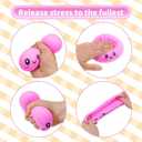Dumpling Squishy Toy, Dumpling Squishy with Steamer, Soft Slow Rebound Squishy Dumpling Toy, Sensory Fidget Stress Ball for Kids & Adults(Pink)