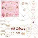 Jewelry Advent Calendar 2025 for Women, 24 Day Advent Calendars with 35 Pcs Christmas Surprise Gifts for Teen Girls, Her, Wife, Girlfriend, Sister
