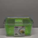 Oggi Store Fresh Veggie Bin- Kitchen Organization, Refrigerator Organizer Bins, Food Storage Containers, Vegetable Storage, Clear (Clear 12.25" x 8" x 6")