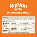 Rip Van Wafels Dutch Caramel & Vanilla Stroopwafels, Healthy Snacks, Non-GMO, Low Calorie, Low Sugar (3g), Office Snacks, Keto Friendly, 12 Count