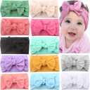 Bows Headbands For Baby Girls 12Pcs, IIS Newborn Infant Toddler Hairbands and Child Hair Accessories