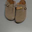 Womens Suede Clogs Mens Genuine Leather Mules Cork Footbed Sandals with Arch Support, 48