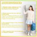 4 Pcs 36 x 12 Inches School Locker Magnetic Wallpaper Removable Locker Accessories Decor Wall Magnetic Sticker Trimmable Easy Install for Student School University Office(Milky White)