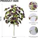 Florisso Artificial Greenery Plants Outdoor, 5 Pcs Faux Coleus Plants UV Resistant Silk Plants with Stems, Fake Plants for Outside Garden Patio Hanging Planter Pathway Front Porch Decoration(Brown)