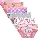 Winging Day Little Girls' Cotton Panties Baby Toddler Soft Underwear Multipack (8, Color #37222)