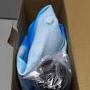 Bedwina Hopper Ball with Handle for Kids 22-inch (55cm) Bouncy Balls for Kids, Jumping Kangaroo Hippity Hop, Hopping Sit and Spin with Handle with Hand Pump, Marble Blue & White