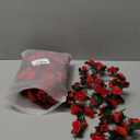 12 Pcs 100 ft Flower Garland Artificial Rose Vine with Green Leaves Hanging Artificial Flower Vines Ivy Garlands Wall Garden Decor for Room Wedding Birthday Arch Decor, (Red)