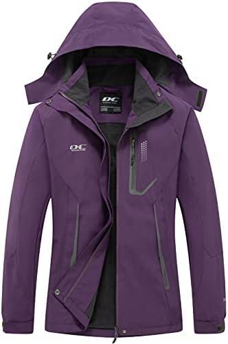 Diamond Candy Women's Waterproof Rain Jacket with Hood Lightweight Outdoors Raincoat, XL