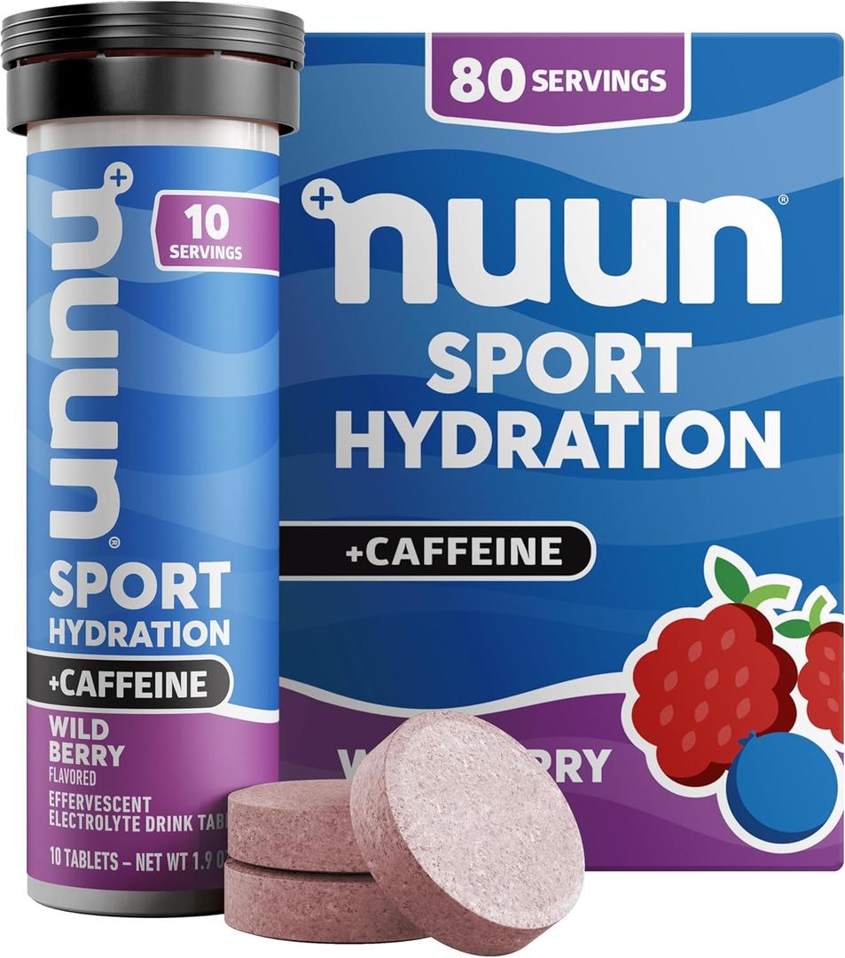 Nuun, Electrolyte Drink Tabs Energy Wild Berry, 8 Count, 1.9 Ounce (EXP 03/31/26)