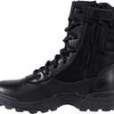 RIELD Men's Military Tactical Work Boots Side Zipper Jungle Army Combat Boots, Black, 12 M US