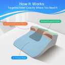 Bed Wedge Pillow for Sleep Apnea, Acid Reflux & Snoring Relief, Post-Surgery Recovery Pillow with Ergonomic 3-in-1 Certified Memory Foam for Back, Neck & Head Support, 24.8 * 24.8 * 9.1