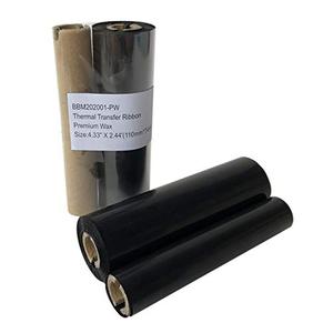 Officeuct Thermal Transfer Ribbon 4.33" x244'(110mmx74m)-1 Roll. Resin Enhanced Wax Barcode Black Ribbon 1/2 Inch Core Ink Out for Zebra Eltron Datamax Zebra GC420t GK420t GX420t GX430t TLP2844