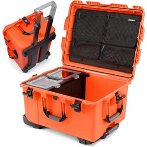 NANUK Trail 80 79L (20.9-Gallon) Waterproof Storage Box Wheeled & Modular Cargo Case for Camping, Fishing, Hunting & Outdoor Storage Dustproof and Impact Resistant (25.4 x 20 x 14.5) Orange
