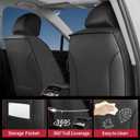 Fit Maverick Car Seat Covers for Ford Maverick 2022-2024 2025 2026-Upgraded Premium Waterproof & Breathable Leather, Airbag Compatible, All-Weather Seat Cushion Protector (Full Set, Black)