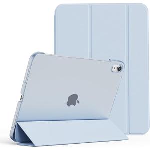 Bokeer for iPad 10th Generation Case 2022, Matte Frosted Shockproof Back [Anti-Fingerprint, Anti-Scratch, Support Touch ID, Auto Sleep/ Wake, Camera Protection] for 10.9 Inch iPad-Uranian Blue
