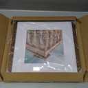 12 x 12 Picture Frame | Solid Oak Wood Square Picture Frame | 12x12 Picture Frame With Mat For 8x8 | Tempered Glass And Hanging Hardware Included | 12 By 12 Picture Frame Wood (Walnut, 1 Pack) (12''x12''-1P)