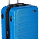 Amazon Basics 21" Hardside Carry-On Luggage with Expandable Space, Scratch-Resistant Surface, Telescoping Handle, Four Multi-directional Wheels, Light Blue