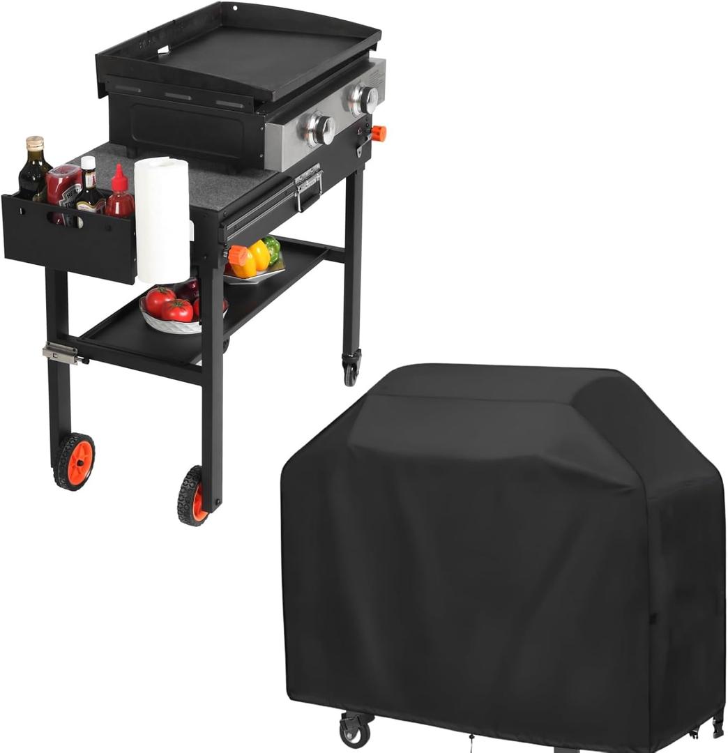 Grill Table and Grill Cover Fit Blackstone Griddle 22” or 17” and stand