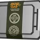 SNOWCLAD Stainless Steel Cutting Board,Double Sided Steel Cutting Board Set for kitchen,Stainless Steel/Wheat straw pp Large for meat,Dishwasher Safe [16 * 11+12 * 8.3 Inch]