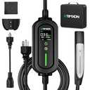 Level 2 & Level 1 EV Charger for Tesla Mobile Charging,16A,ETL Certified with 25ft Extension Cable,NACS Connector,NEMA 6-20P to 5-15P Adapter,Electric Car EV Charger for Tesla Model Y/X/3/S,16A NACS Connector