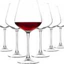 UMEIED Red Wine Glasses Set (20 Oz, Set of 6), Burgundy Wine Glasses Long Stemmed Crystal Clear Wine Glasses, Perfect for Wine Tasting, Anniversary, Wedding, Party and Home