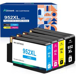 952XL Ink Cartridges Replacement for HP 952XL Ink Cartridges Combo Pack Compatible with HP Officejet Pro 8710 7740 8720 8210 8715 8702 7720 8730 8740 8700 Printer (4 Packs, Black Cyan Yellow Magenta)
