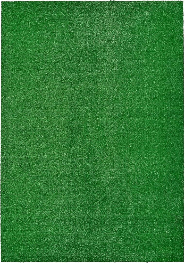 Garland Rug Artificial Grass 7 Ft. X 10 Ft. Large Indoor/Outdoor Area Rug Green -Lush Green, Durable, and Low-Maintenance for Patios, Lawns