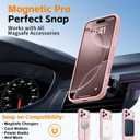 4 x Magnetic for iPhone 17 Pro Max Case, [Matte Solid Color] [Full Camera Protection] Protective Case for iPhone 17 Pro Max - Pink