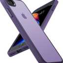Shockproof for iPhone SE Case 2022 [Military Drop Certified] Semi-Clear Hard Back Protective Slim Case for iPhone SE/8 (4.7") - Purple