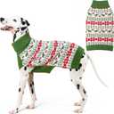 KYEESE Dog Christmas Sweater, Cozy Turtleneck Dog Sweater for Large Dogs Boy Girl with Reindeer Pattern, Soft Winter Doggie Knitwear with Leash Hole, Warm Winter Pet Clothes, XXX-Large (3XL (60-80lbs))