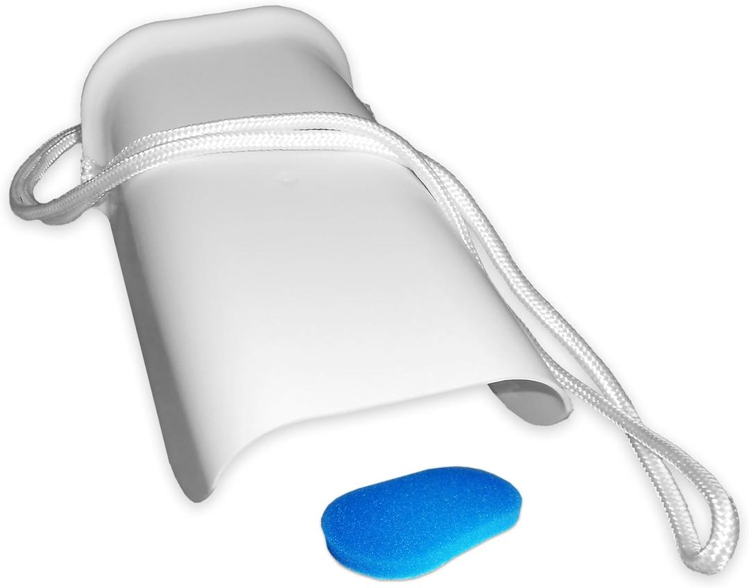 Rehabilitation Advantage Wide Sock Aid with Adjustable Cord  Easy Sock Puller for Seniors, Disabled, or Individuals with Limited Mobility  White, 10 x 5