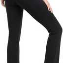 Nirlon Straight Leg Yoga Pants - Straight Leg Yoga Pants for Women Breathable Leggings for Women for Yoga Regular & Plus Size Pants for Women Yoga Work Pants for Women (S 28" Inseam, Black)