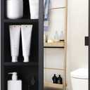 ANTIS'S HOME Medicine Cabinet, Non-recessed Matte Black Aluminum Bathroom Mirror with Storage, 16 x 24 inch Mirror Cabinet Wall Mounted Storage Cabinet, Rectangle Modern Vanity Cabinets, 15.74" x 23.62" x 4.96"