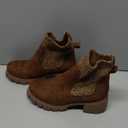 Women's Ankle Boots Comfy Chelsea Mid Heel Elastic Chunky Heel Lug Sole Booties Size 8