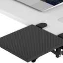 Sisyphy Ergonomics Desk Extender Tray, 9.5x9.1" Punch-Free Clamp on, Foldable Keyboard Drawer Tray, Table Mount Arm Wrist Rest Shelf, Computer Elbow Arm Support