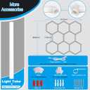 LZHOME Hexagon LED Garage Light: Super Bright 40000LM Honeycomb Garage Light, 8 Hex DIY Hexagon Led Lights for Gym Basement Hair Salon