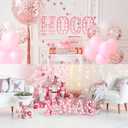 Pink Light Up Marquee Numbers, Glitter LED Number Lights Sign Battery Operated for Girls 2nd Pink Birthday Party Table Decorations, 2026 Graduation Decor, 8 Inch Number 2 with Cool White Lights