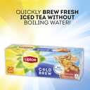 Lipton Iced Tea Bags, Cold Brew, Black Tea, Family-Sized, 22 Tea Bags