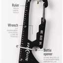 Nite Ize DoohicKey Keychain Multi Tool, Stainless-Steel 5-in-1 Multi Tool With Bottle Opener + Carabiner Clip, Black