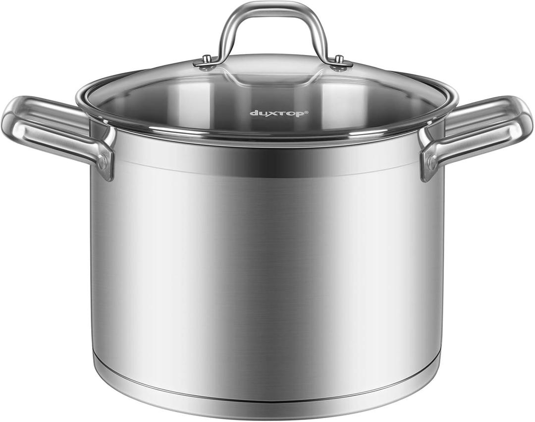 Duxtop Professional Stainless Steel Cookware Induction Ready Impact-bonded Technology (8.6Qt Stockpot) (9.1 Quarts), Color 
Stainless Steel