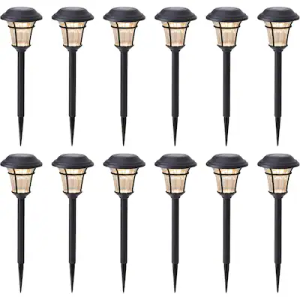 MAGGIFT 12 Pack Solar Pathway Lights Outdoor Solar Garden Lights for Patio, Yard, Driveway