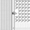 14 Packs 17.5 Inch Metal Pilaster Shelf Bracket Rails with 36 Adjustable Clips & Mount Screws - for Cabinet/Wall Shelving/Closet Storage (Black)