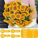 Crochet Sunflower Bouquet Blanket, Handmade Flower Blanket, 24 Inch Round Floral Knitted Gifts for Mother's Day, Birthday, Kids, Friend, Teacher,Home Decor, Sofa