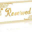 24 Pack Reserved Table Signs for Wedding, Double Sided Gold Reserved Row Seating Signs for Wedding Chairs Tables Tent Place Cards Reception Ceremony Restaurants Event