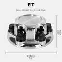(Set of 4) Chrome Wheel Center Caps 6 Lugs Compatible with Select 16 Inch Van & Truck - Replacement 16" 17" 1999-2012 1571237 15067578 560-05129