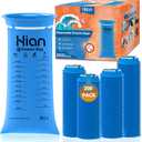 Hion Vomit Bags Disposable  200 Pack 1000ml Emesis Bags  Leak Resistant, Medical Grade, Portable  Perfect for Motion, Car & Aircraft Sickness, Pregnant Women