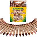 Crayola 24 Ct Large Ultra-Clean Washable Crayons, Colors of the World