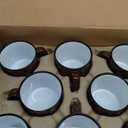 Set of 16 Ceramic Campfire Mugs  15 Oz, Brown  Coffee & Tea Cups for Home, Work, Travel, Camping  Customizable, Great for DIY, Events, Companies